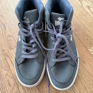 Lonsdale Gray High-Top Sneakers for Men